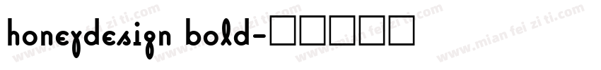 honeydesign bold字体转换